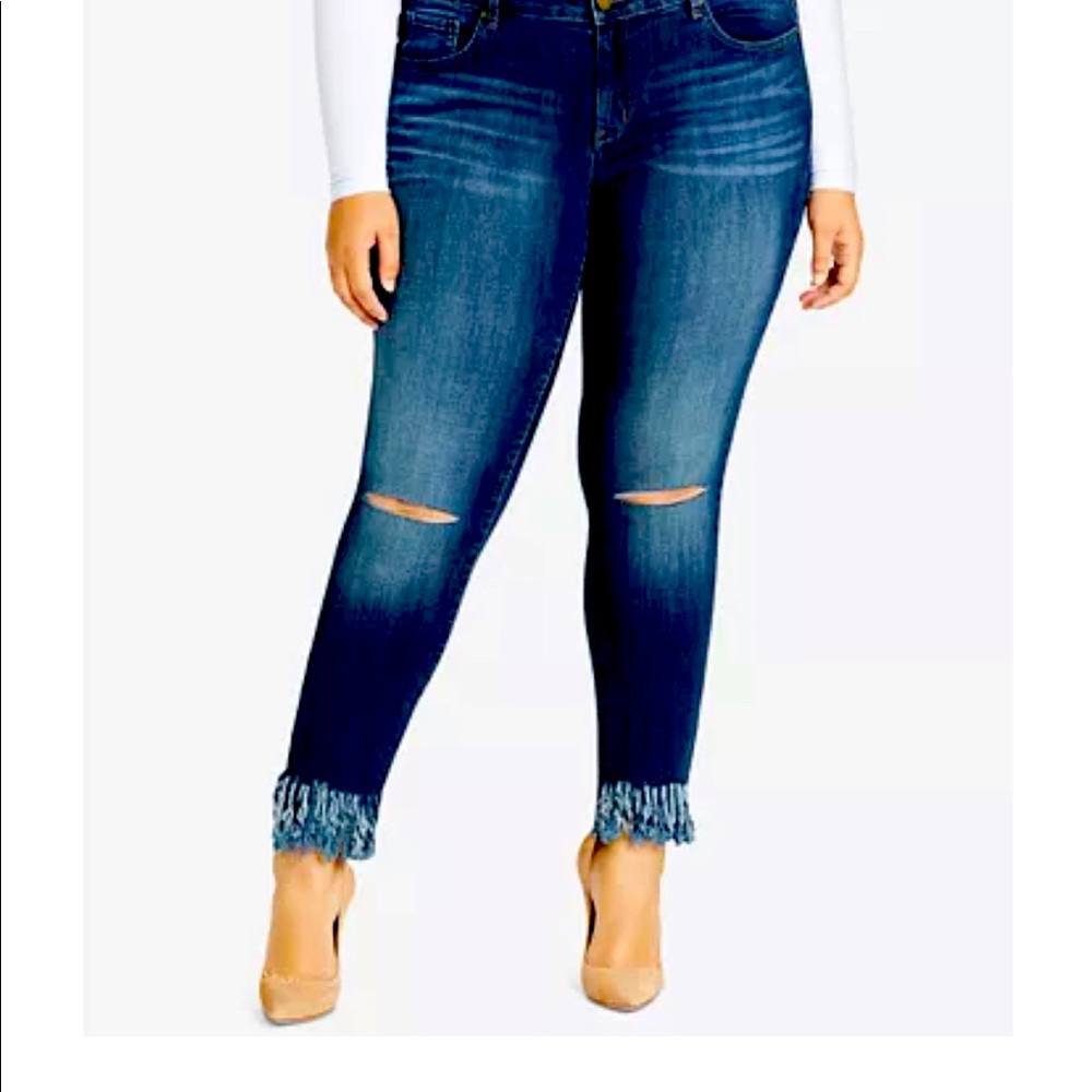 William Rast Frayed Hem Jeans